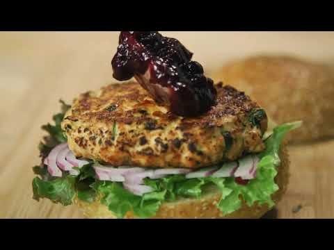 How to Make Wild Alaskan Salmon Burgers with Rhubarb Chutney #salmonburger #recipes #recipe #burger