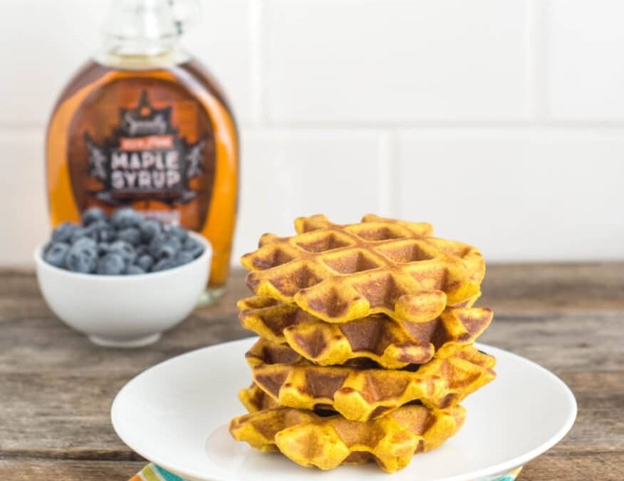 Pumpkin Protein Waffle Recipe (No Protein Powder)