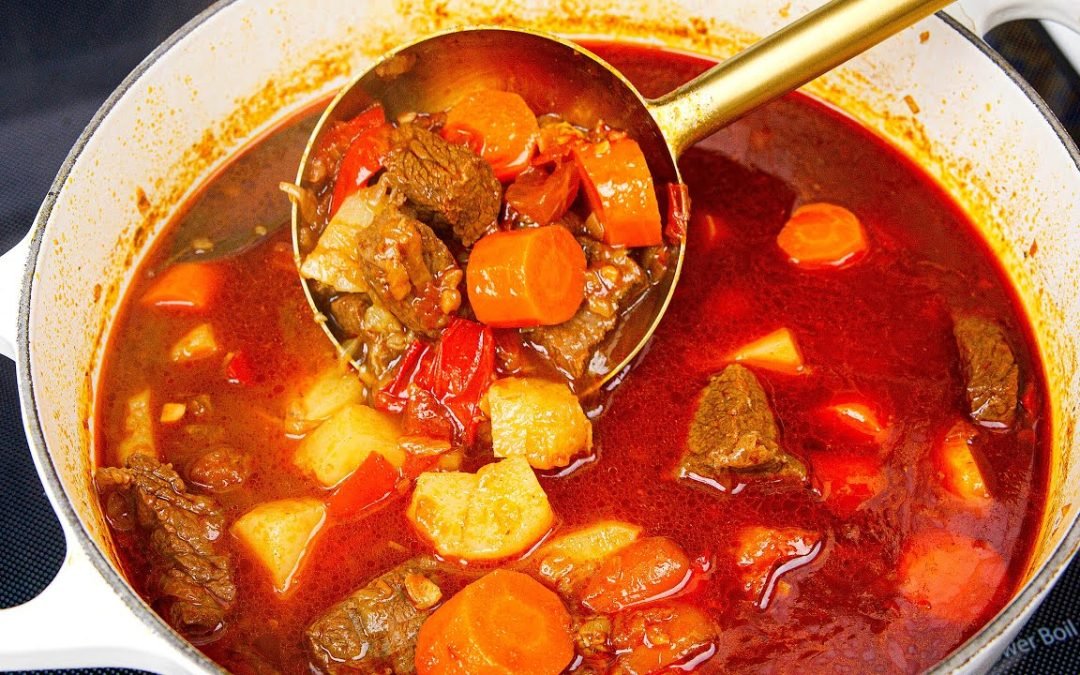 The Tastiest Beef Stew Recipe Ever! Famous Hungarian Goulash Recipe! Easy Beef and Potato Recipe!