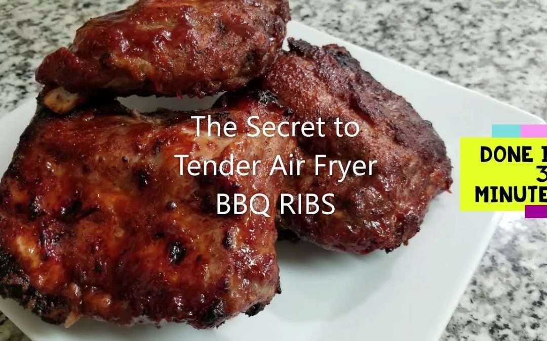 The Secret to Tender BBQ Air Fryer RIBS – with rub recipe – 30 Minutes!