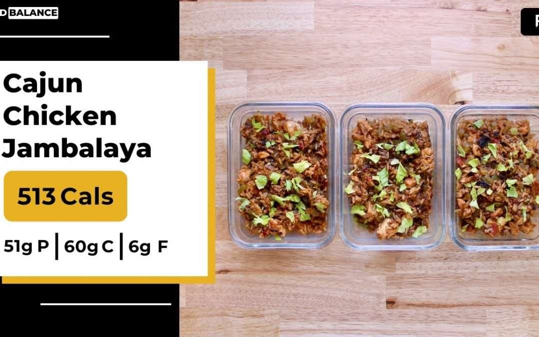 Cajun Chicken Jambalaya | MACRO FRIENDLY MEAL PREP | 513 Calories