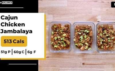 Cajun Chicken Jambalaya | MACRO FRIENDLY MEAL PREP | 513 Calories