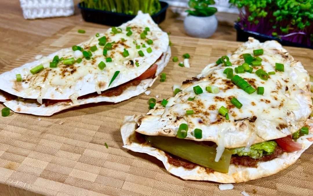 The best tortilla with juicy minced meat, smoked paprika and vegetables