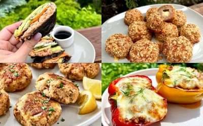 10 EASY KETO DINNER RECIPES. Carnivore Meatballs, Sushi Wrap, Caesar Salad Pizza, Shepherd's Pie.