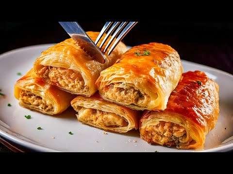 This is the tastiest recipe for Chicken Rolls in Pastry! Simple and quick family dinner!