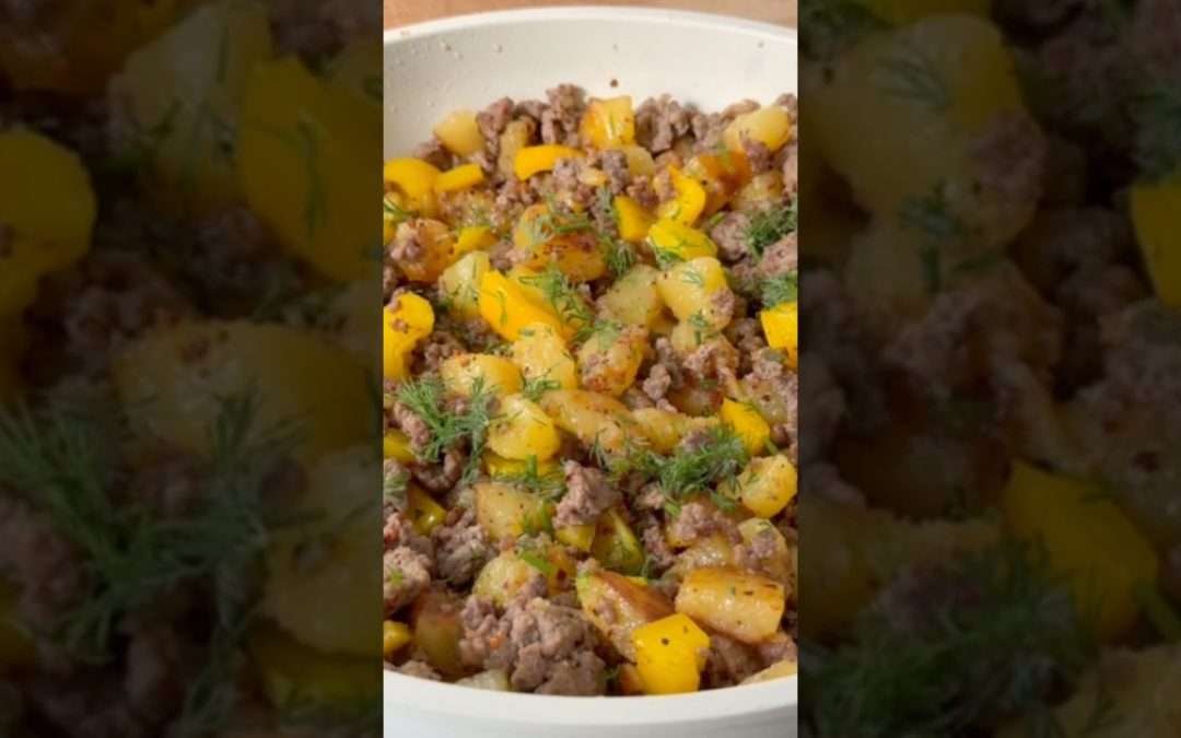 Simple dinner recipe! Just add ground beef to the potatoes! #shorts