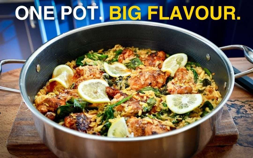 Zesty Paprika Lemon Chicken Orzo | A Flavour-Packed 30-Minute Recipe