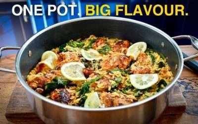 Zesty Paprika Lemon Chicken Orzo | A Flavour-Packed 30-Minute Recipe