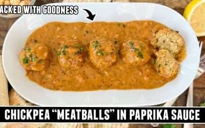 Chickpea “Meatballs” In Paprika Sauce | CRAZY Good 30 Minute Recipe