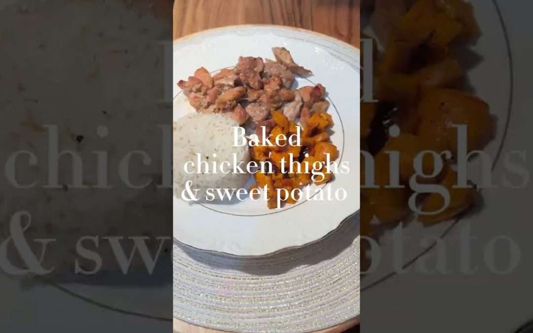 Easy Oven Baked Chicken & Sweet Potatoes | Healthy Weeknight Dinner Recipe! #food #recipe