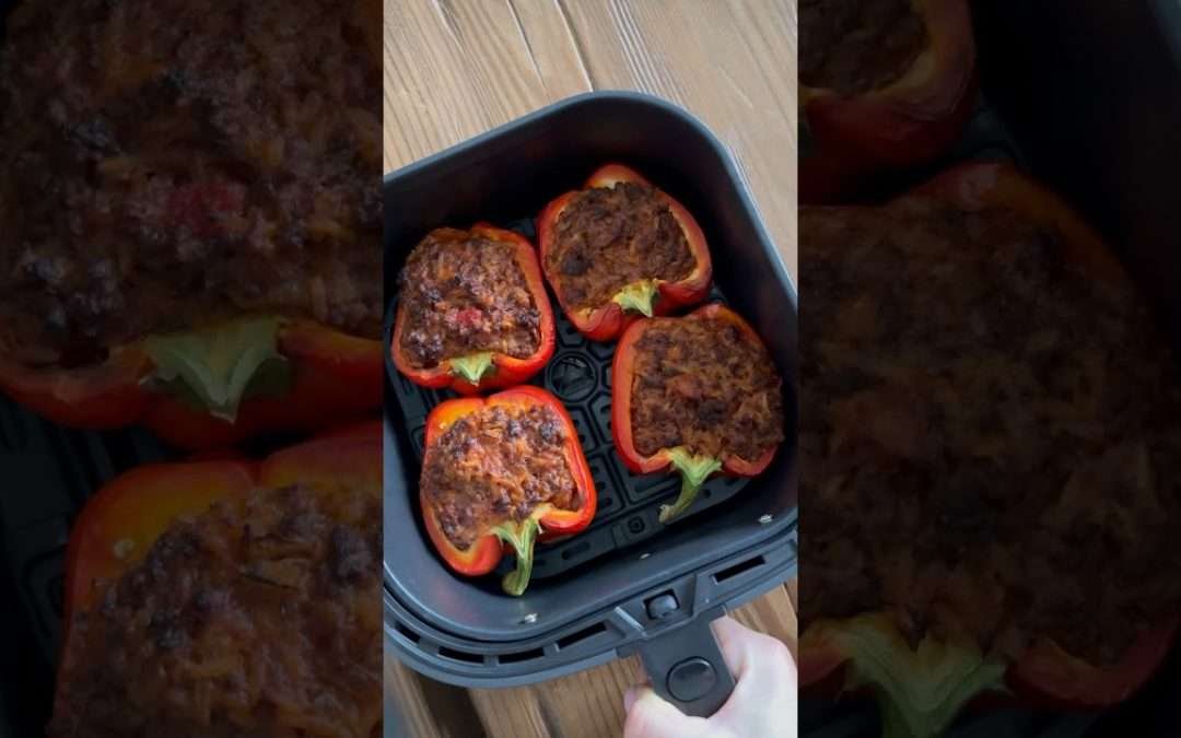 The Best Air Fryer Stuffed Peppers (Ground Beef)