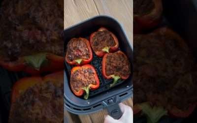 The Best Air Fryer Stuffed Peppers (Ground Beef)