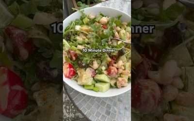 An Easy, Healthy, & Quick 10 ish Minute Salad Dinner.  #healthylifestyle #healthyrecipes #recipe