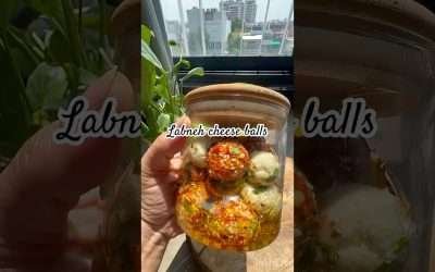 Forget butter or unhealthy spread try this homemade labneh cheese balls in two flavours #shorts