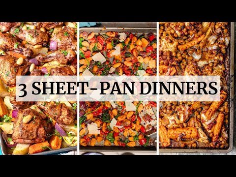 3 Easy Sheet-Pan Dinner Recipes (Mediterranean Diet Dinner Recipes)