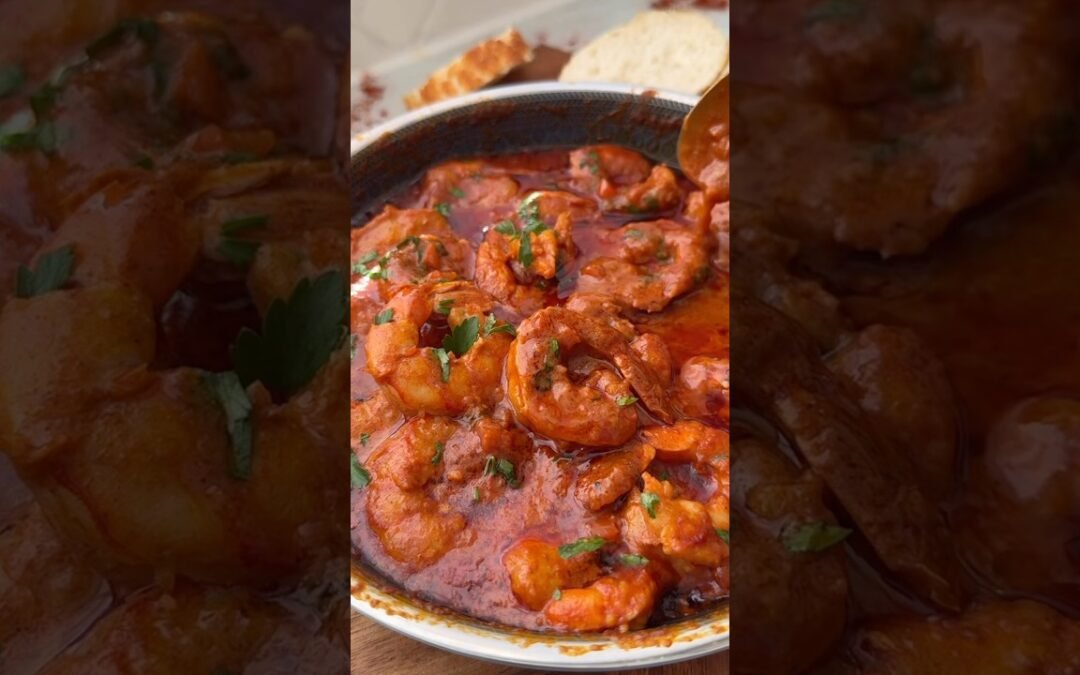 Creamy Garlic Paprika Shrimp. Recipe #shortsfood #recipes #cooking #food #lifestyle