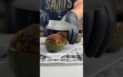 New Orleans Style Stuffed Bell Pepper #recipesbyaldenb #recipe