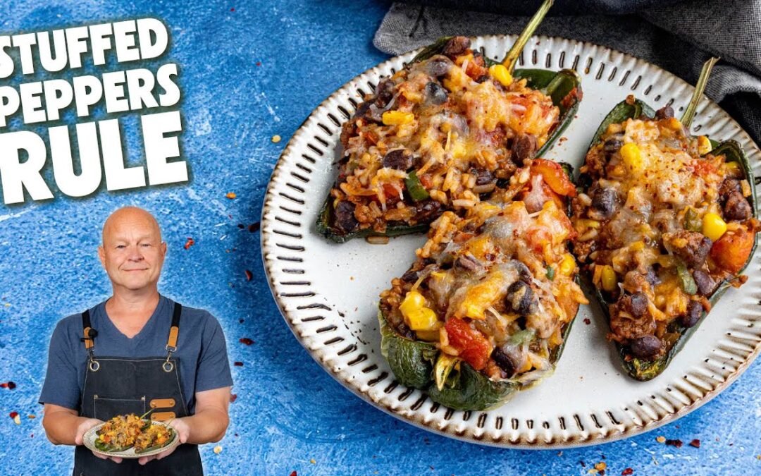 Easy Stuffed Poblano Peppers (The Best!)