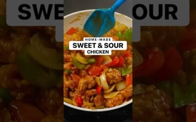 The best Sweet & Sour Chicken Recipe ONLY 216 Calories! #sweetandsour #airfryer #lowcalorie