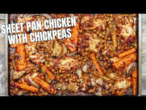 SMOKEY Sheet-Pan Chicken with Chickpeas and Carrots!