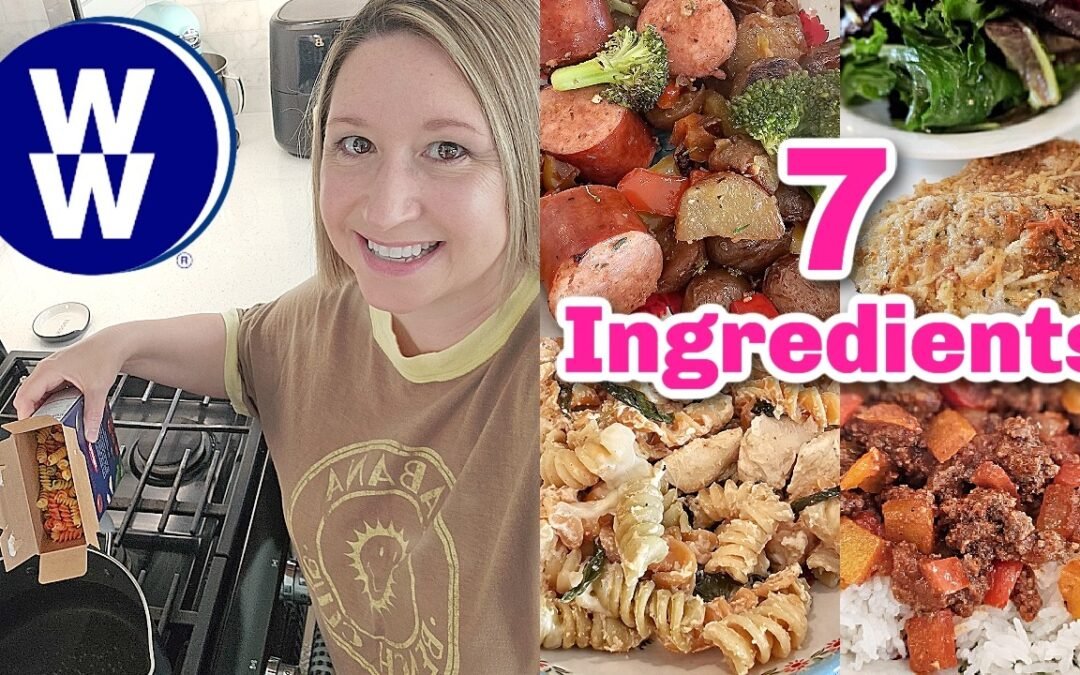WEIGHT WATCHERS RECIPES 5 Easy Meals with ONLY 7 Ingredients! Calories, Points & Protein