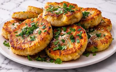 Crispy Potato Fritters with Fresh Parsley and Paprika