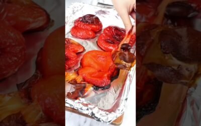 Easy Roasted Red Peppers #shorts